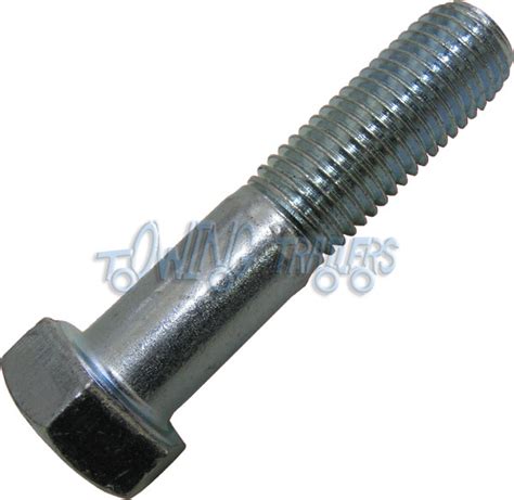 M12 x 130mm BZP Bolt - Towing and Trailers Ltd