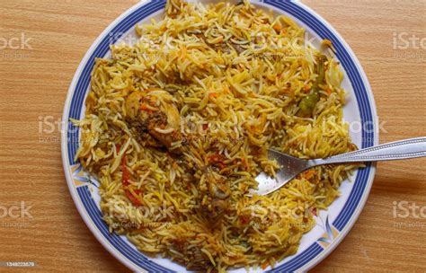 Pakistans Famous Rice Dish Called Chicken Biryani Stock Photo