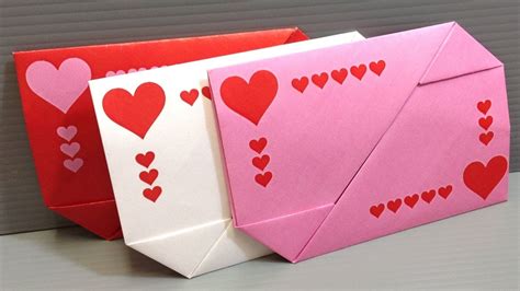 Origami Valentines Day T Card Envelopes Print At Home