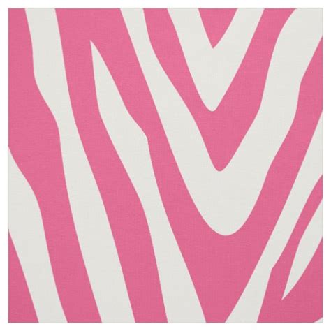 Hot Pink Zebra Print Large Scale Fabric Zazzle