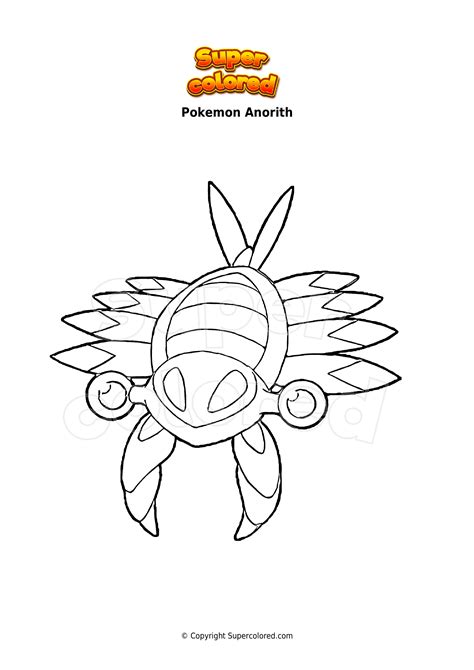 Anorith Pokemon Coloring Page Coloring Pages