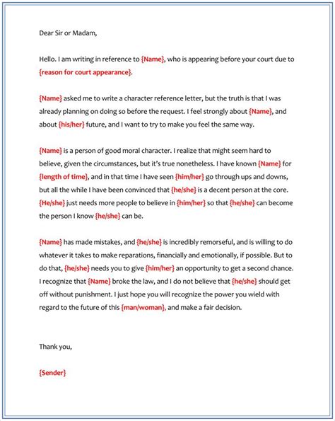 17 prodigious letter to judge template you'll want to copy immediately | 2020 template for free. character reference letter for court | Writing a reference letter, Sample character reference ...