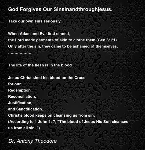 God Forgives Our Sinsinandthroughjesus God Forgives Our