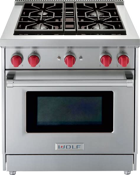 Wolf Gr304 30 Inch Pro Style Gas Range With 4 Dual Stacked Sealed