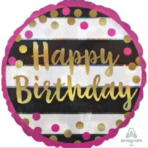 Foil Happy Birthday Pink Gold Cm Lets Celebrate Parties