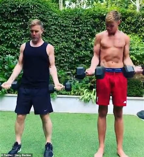 Gary Barlow 48 Sends Fans Wild With A Video Of His Hunky Lookalike Son Daniel 18 Daily Mail