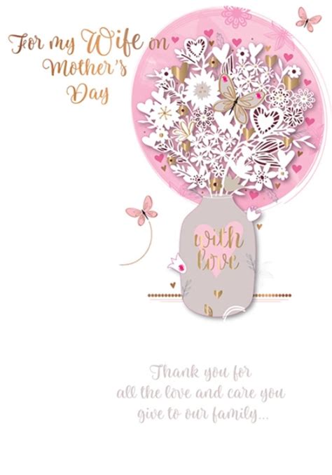 Happy Mothers Day Card To My Wife Handmade Greeting By Talking