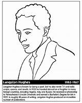 Langston Poet Crayola sketch template