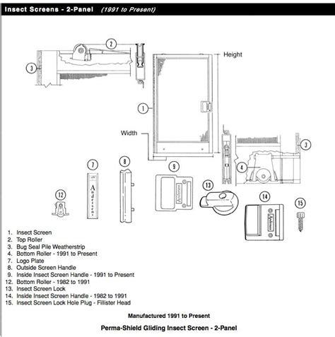 Andersen Sliding Door Parts Diagram