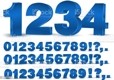 파란색 벡터 번호 숫자에 대한 스톡 벡터 아트 및 기타 이미지 숫자 3차원 형태 파란색 Istock