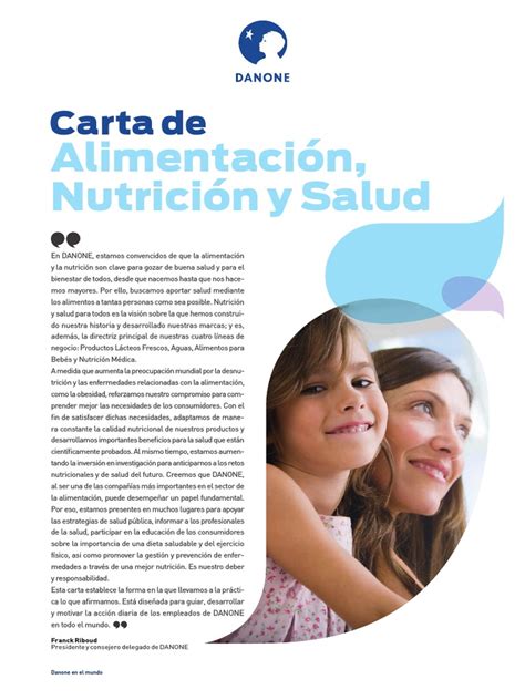 Carta Alimentacion Informativa Nutrición Dieta