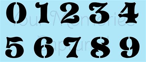 11 Vintage Number Font 1 Images Vintage Number Fonts Vintage Number