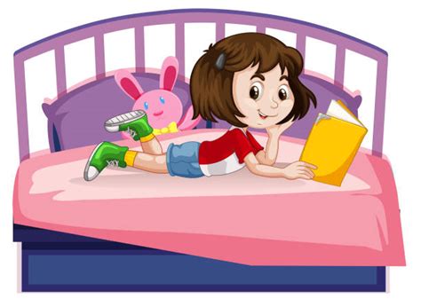 Royalty Free Cartoon Of Girl Laying In Bed Clip Art Vector Images And Illustrations Istock