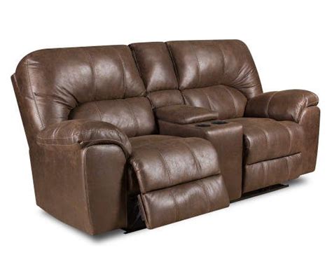 Broyhill Wellsley Leather Power Reclining Console Loveseat Big Lots