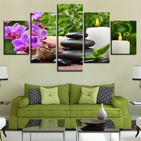 Painting Wall Art Modular Canvas Living Room Framework 5 Panel Flower