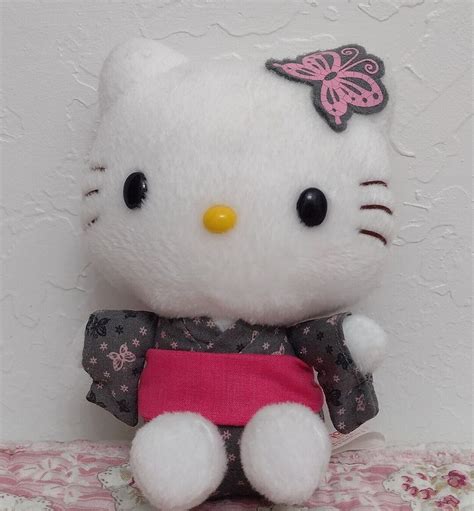 Sitting Hello Kitty In A Kimono Etsy