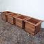 4pc Large Square Wooden Garden Planter Set  Outdoor Style