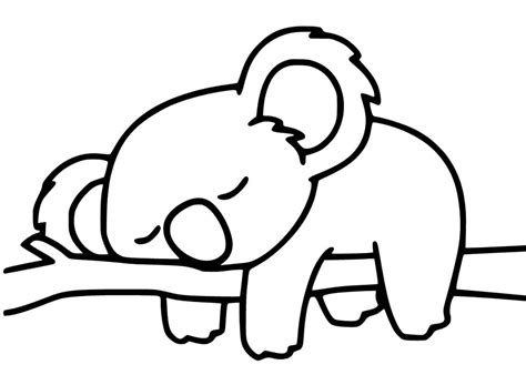 Sleeping Koala coloring page - Download, Print or Color Online for Free
