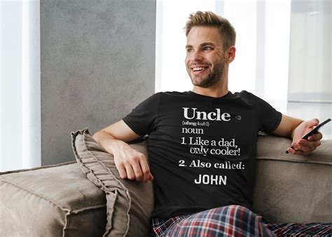 Uncle Like Dad Tshirt With Funny Quotes For Men Cool Graphic Etsy