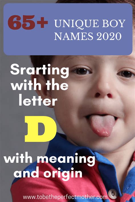 Unique Boy Names Starting With D With Meaning And Origin