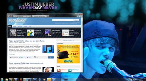 Microsoft Libera Por Algum Motivo Tema Do Justin Bieber Para Windows 7