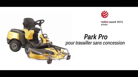 Il s'agit d' un tracteur tondeuse équipé d'un moteur thermique. Stiga Park Pro: tondeuse autoportée conçue pour travail ...