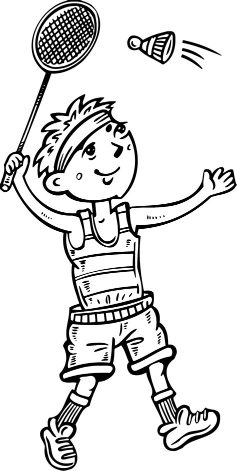 Badminton Racket Coloring Page Ultra Coloring Pages Images And Photos