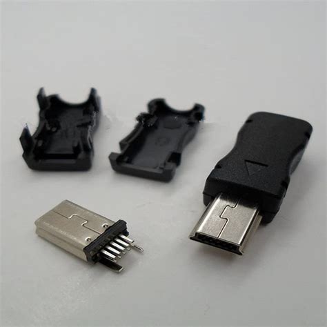 10 Pcs Mini Usb Plug Male Socket Connector 10 Pin Plastic
