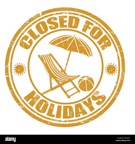 Closed For Holidays Stamp Stock Vector Art And Illustration Vector Image