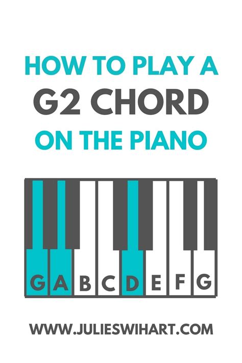 How To Play A G2 Chord On The Piano Julie Swihart