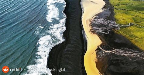 🔥 The Place In Iceland Where Green Fieldsyellow Riverblack Beach And