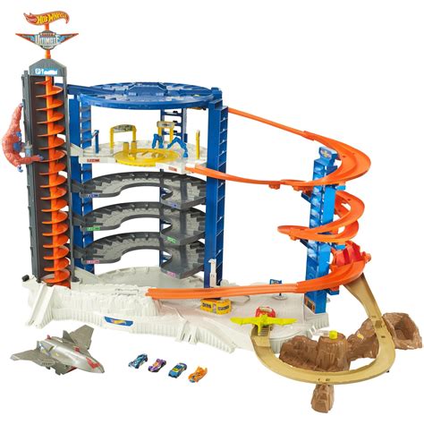 This hot wheels city set is the ultimate challenge in the tallest ultimate garage playset so far, offering endless storytelling and vehicle action play! Hot Wheels Super Ultimate Garage Play Set - $139.97 ...