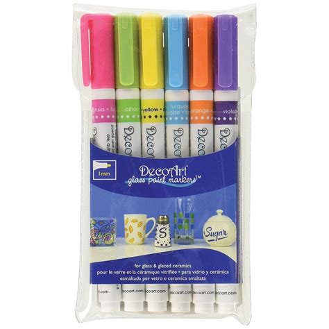 Decoart Glass Paint Marker Set United Art And Education