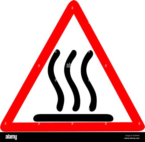 Hot Surface Icon Steam Warning Icon Illustration Red Prohibition