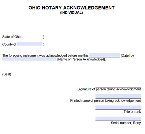 Notary Acknowledgement Ohio Fill Out And Sign Printable Pdf Template My Xxx Hot Girl