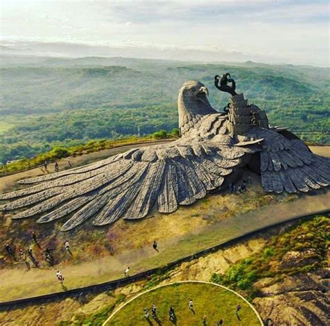 Jatayu Sculpture At Jatayu Nature Park Kerala Is The Worlds Largest