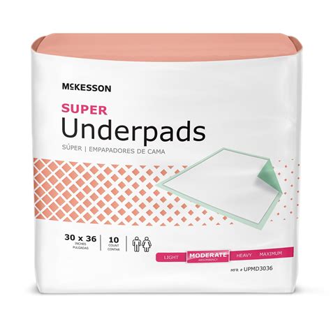 Mckesson Super Underpads For Incontinence Moderate Absorbency 30 In