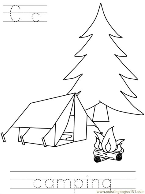 bposter camping coloring page   coloring pages