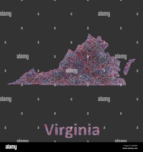 Virginia Line Art Map Stock Vector Image And Art Alamy