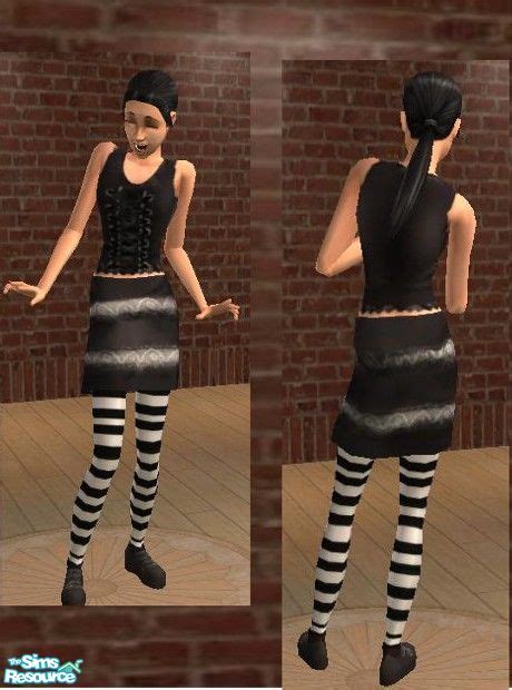 The Sims Resource Goth Skirt And Leggings