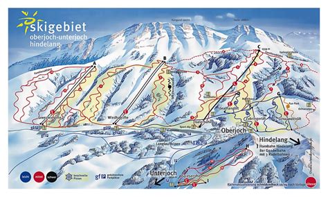 Piste Map Of Hindelang Oberjoch Ski Resort 2004 Allgau Alps Ski