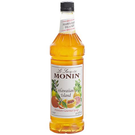 Monin Premium Hawaiian Island Flavoring Fruit Syrup 1 Liter