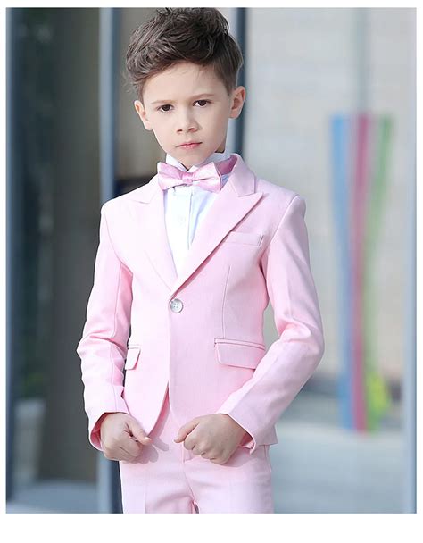 British 2018 Pink Fashion Baby Boys Kids Blazers Boy Suit For Weddings