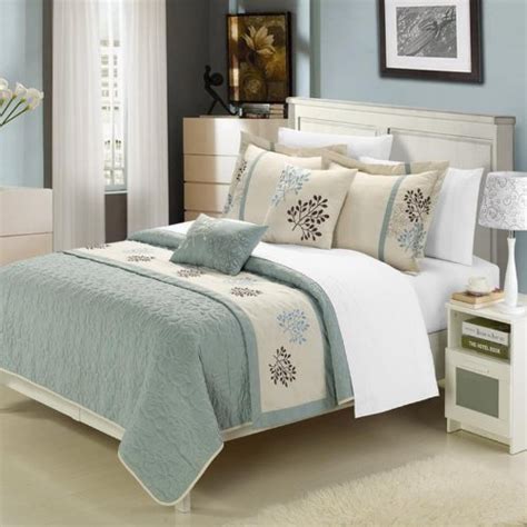 Comforter sets are designed to keep you updated and fashionable in the most convenient and inexpensive way. Light Blue and Brown Bedding & Comforter Sets