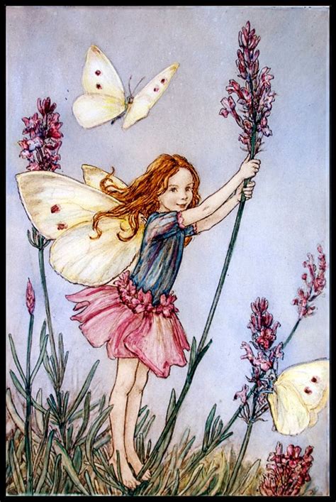 Fairy Stained Glass Fairie Suncatcher Flower Fairy Lavender Flower