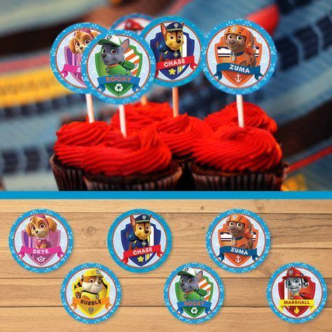 Have fun in a photo booth with the characters and their paw prints. Free Printable Paw Patrol Cupcake Toppers | Paw Patrol ...