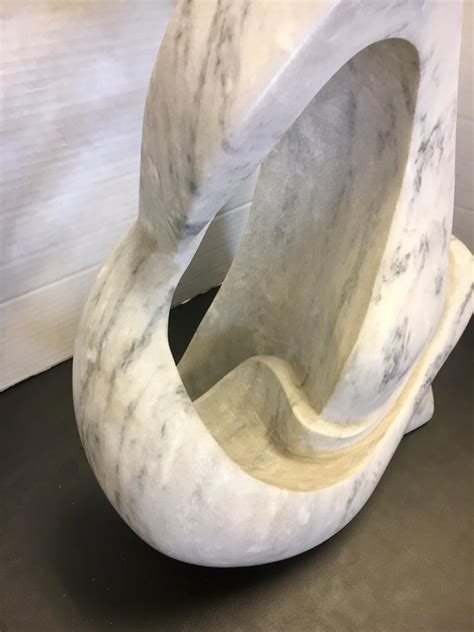 Sculptural Mid Century Modern Carrara Marble Abstract Sculpture Italy