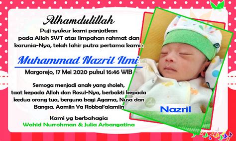 Design Kartu Nama Bayi Format Photosop Artrikshare