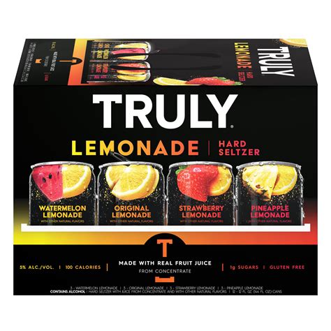 Truly Hard Seltzer Lemonade Seltzer Variety Pack 12 Oz Cans Shop Malt Beverages And Coolers At H E B