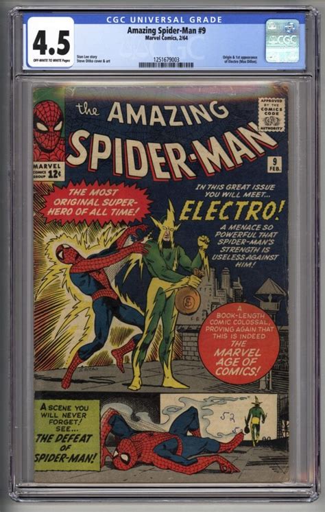 Amazing Spider Man 9 Cgc 45 1st Appearance Of Electro Androids